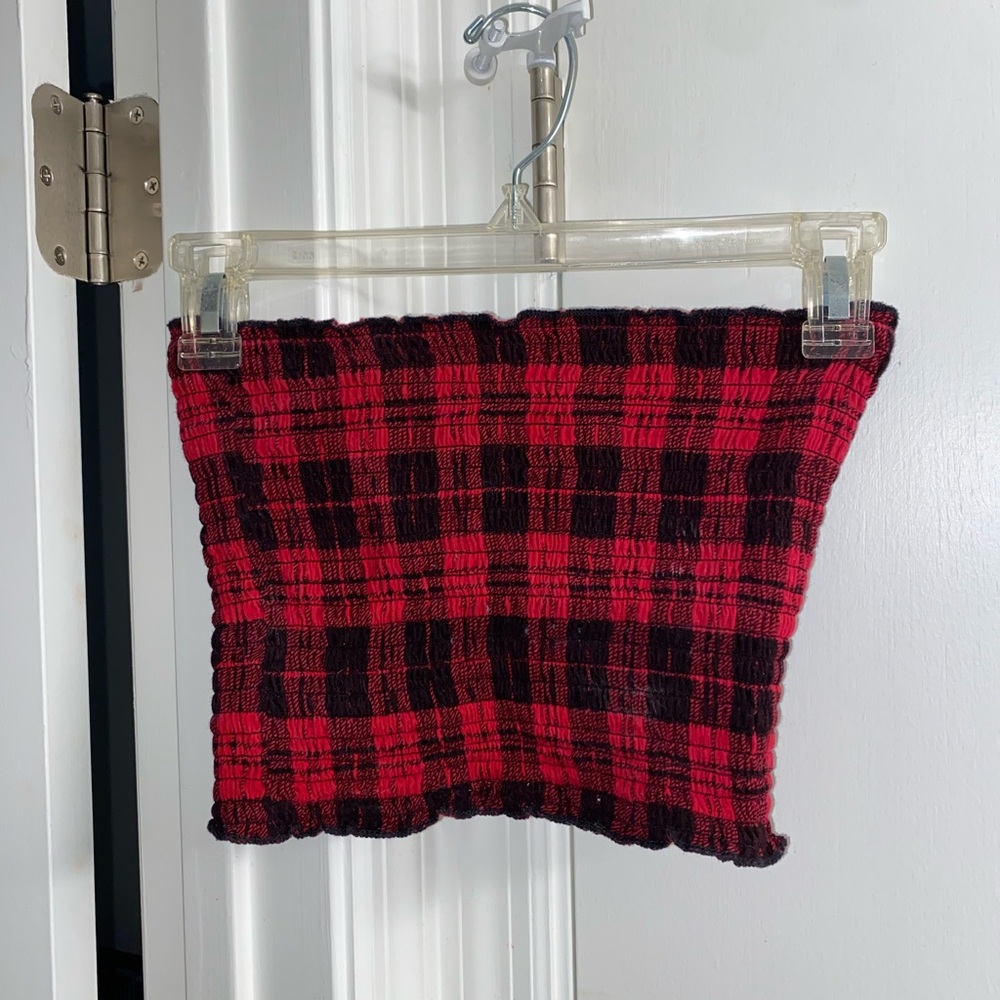 Checkerd Tube Top